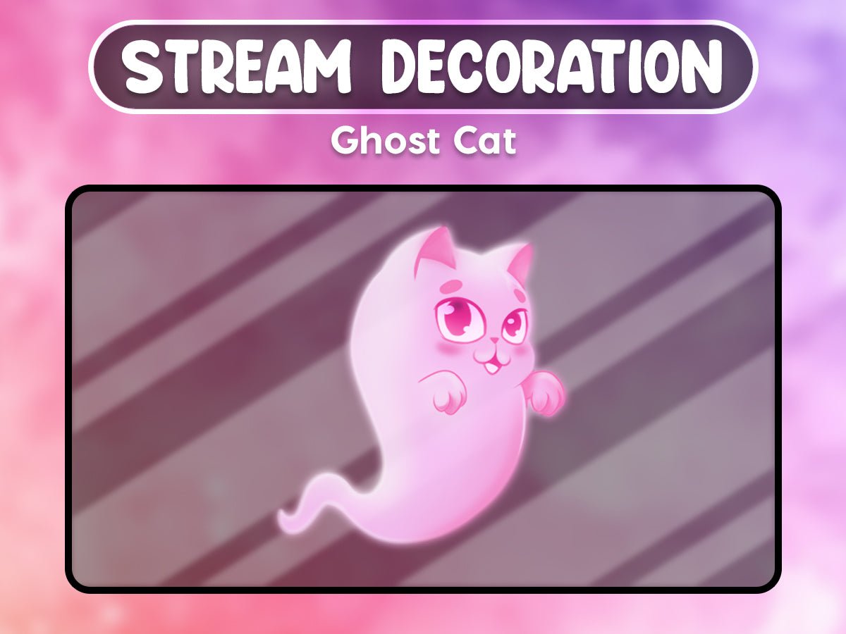Cute Ghosts Stream Decoration | DexPixel
