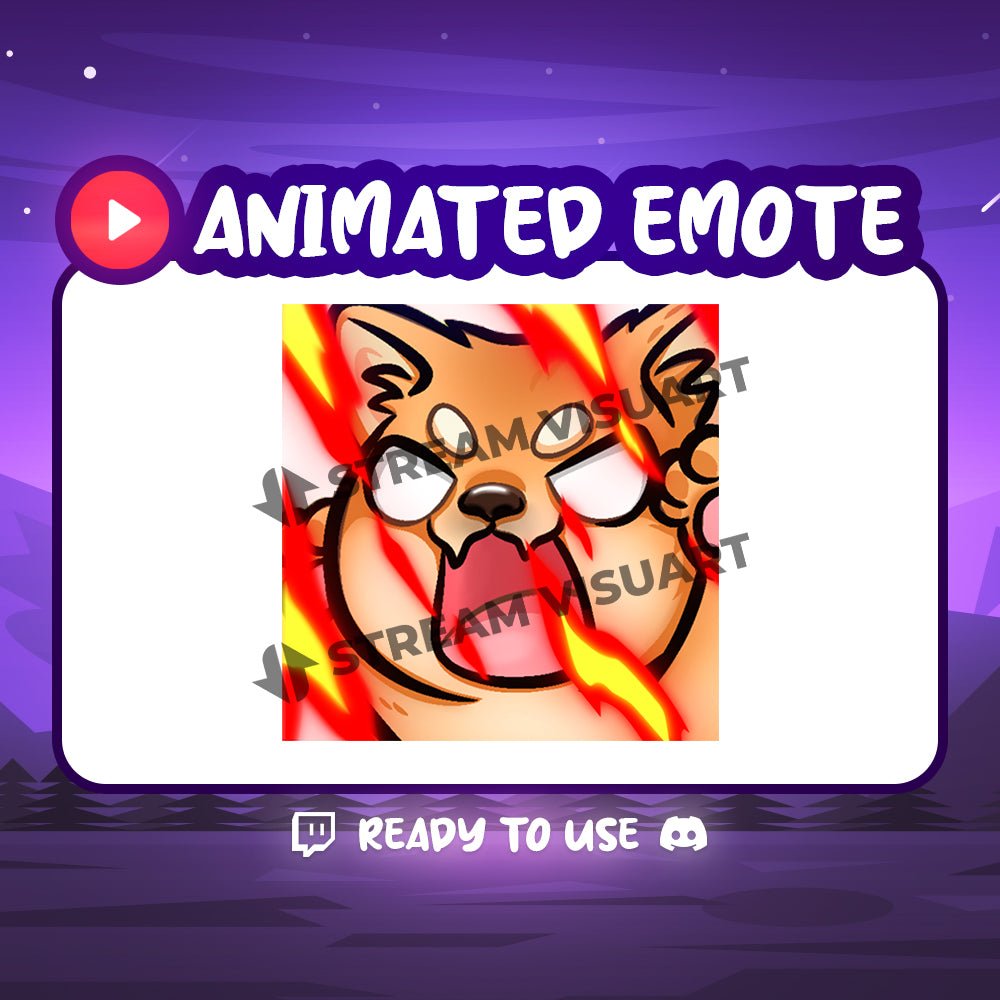 Animated Shiba Rage Emote for Gaming Enthusiasts - StreamersVisuals