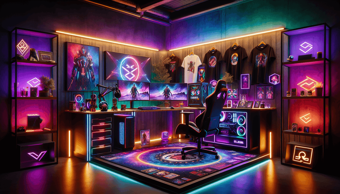 A vibrant gaming setup showcases custom themes, enhancing streamer branding with a step-by-step personalization guide.