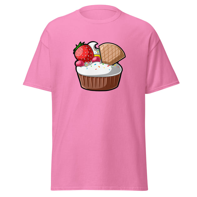 Delicious Cupcake Graphic Tee - Comfortable Gamer T-Shirt in Vibrant Pink