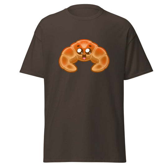 French Croissant Gamer Edition in Dark Chocolate - Ultimate Streamer's T-Shirt