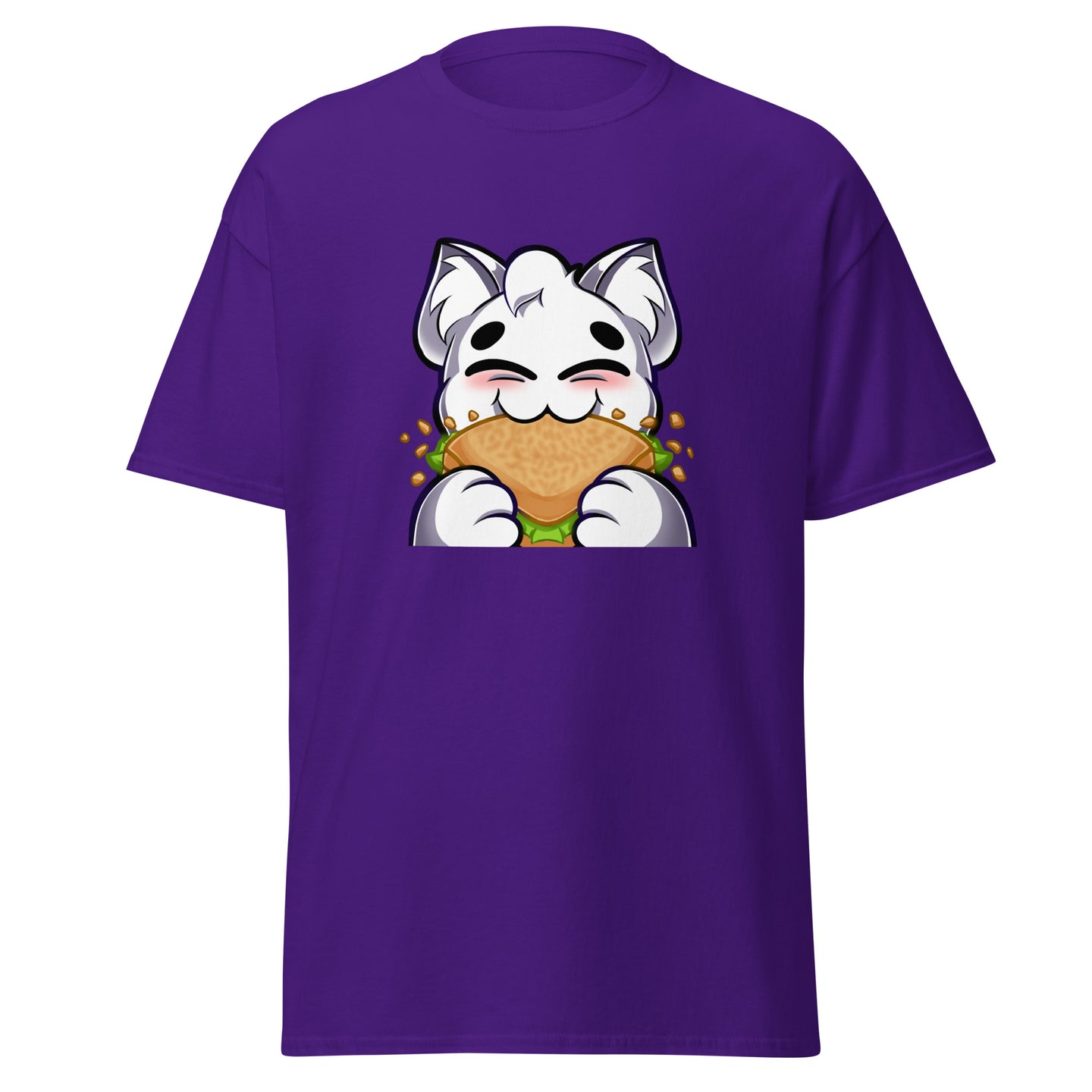 Gamer's Edition T-Shirt with Adorable Sandwich-Munching Cat