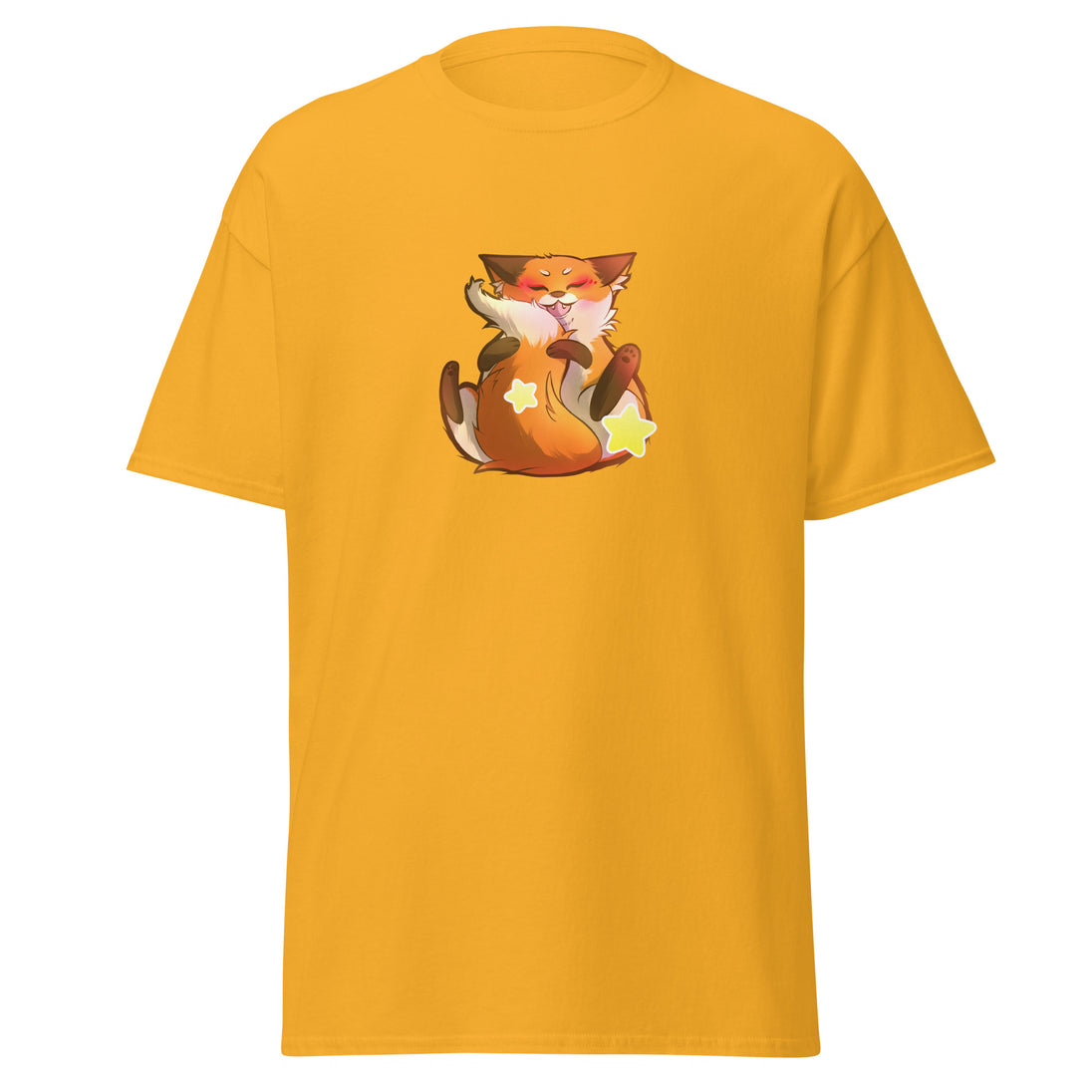 Kawaii Orange Fox Gamer/Streamer T-Shirt - Soft, Comfortable