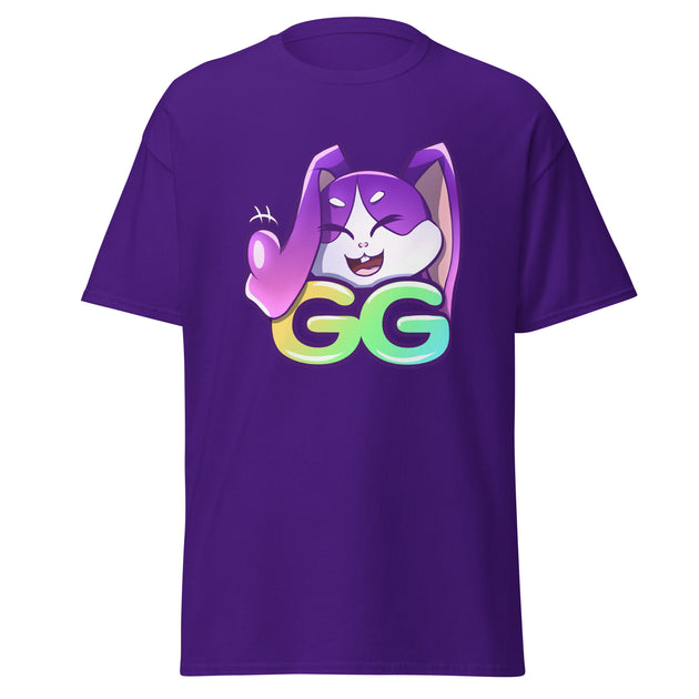 Kawaii Purple Bunny GG Gamer/Streamer T-Shirt - Soft, High-Quality, Unique Design