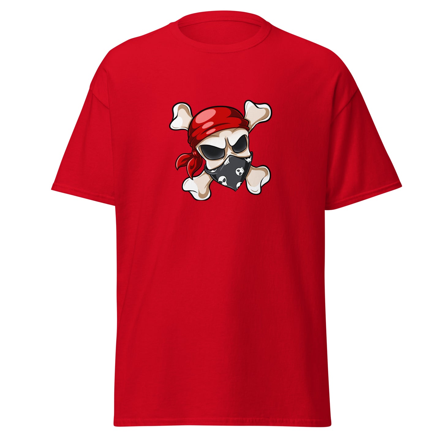 Pirate Skull Gaming Tee - Red Gamer T-Shirt for Twitch Streamers & Discord Enthusiasts