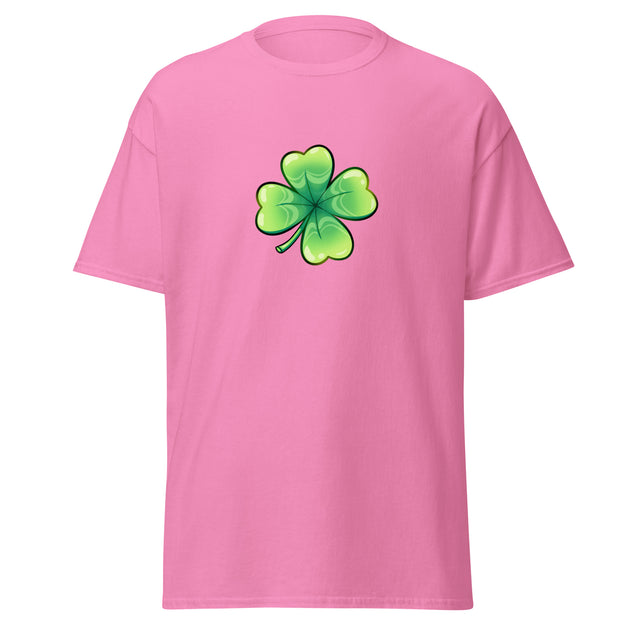 Ultimate Comfort 4Leaf-Clover Gamer T-Shirt in Vibrant Pink - Perfect for Streamers and Gamers