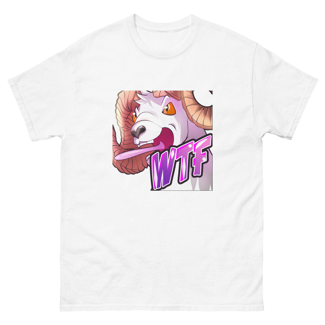 WTF Funny Goat Gamer/Streamer T-Shirt - Soft, Comfortable, and High-Quality