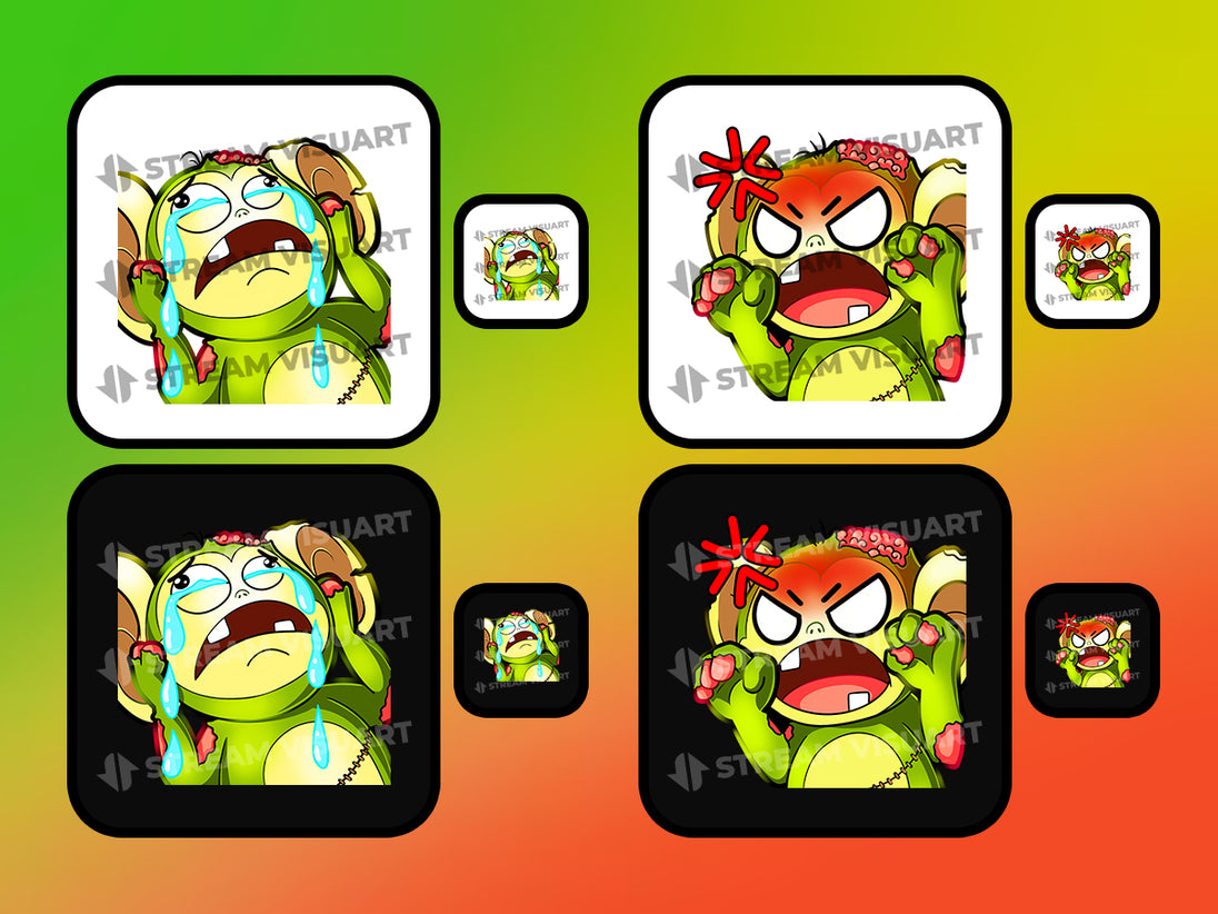 Singe Zombie 12 Emotes