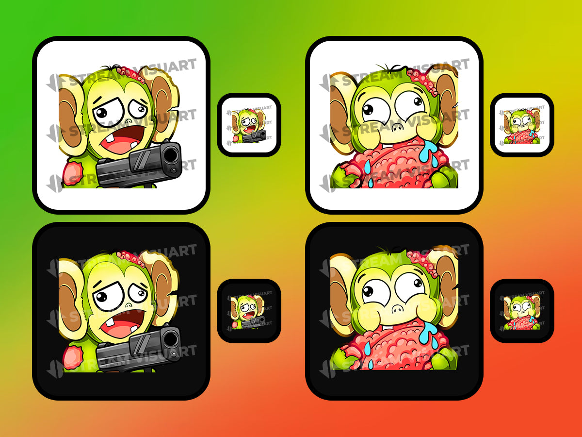 Singe Zombie 12 Emotes