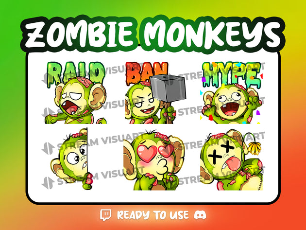 Singe Zombie Emotes