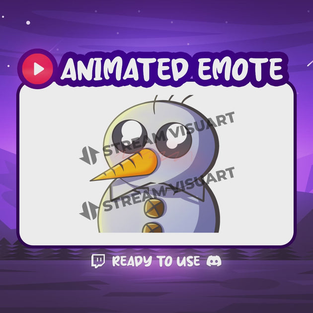 Shy Snowman Animated Emote