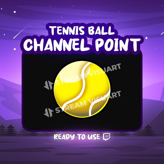 Balle de Tennis Point de chaîne Twitch - StreamVisuArt