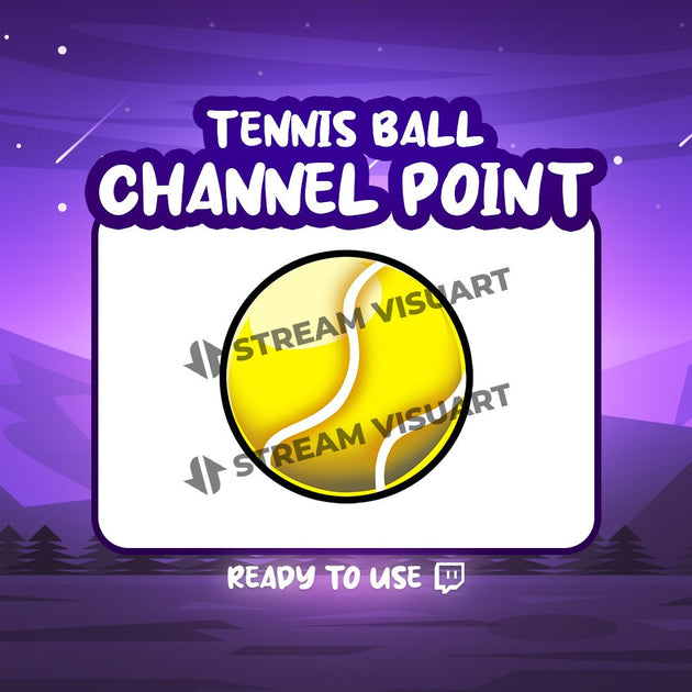 Balle de Tennis Point de chaîne Twitch - StreamVisuArt