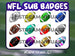 American Football Ball Twitch Sub Badges 12-Pack - StreamersVisuals