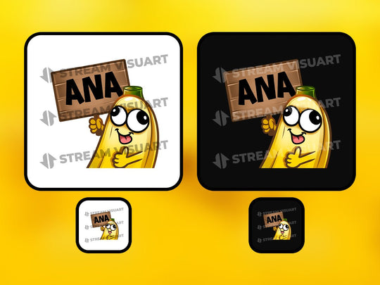 Banane Emotes 2-Pack - StreamVisuArt