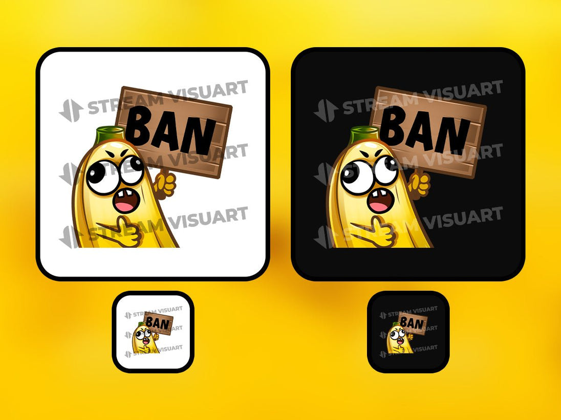 Banane Emotes 2-Pack - StreamVisuArt