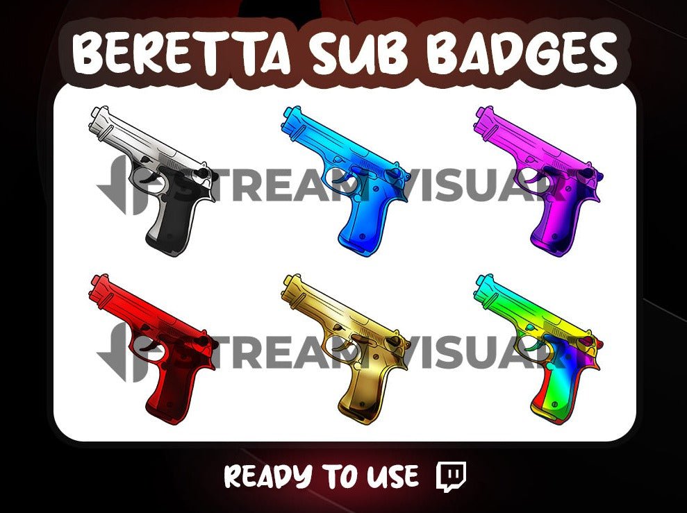 Beretta Badges Twitch 6-Pack - StreamVisuArt