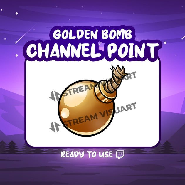 Bombe en Or Point de chaîne Twitch - StreamVisuArt