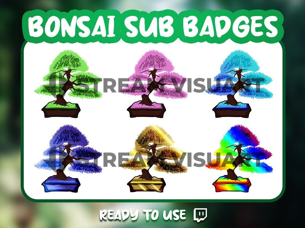 Bonsai Badges Twitch 6-Pack - StreamVisuArt
