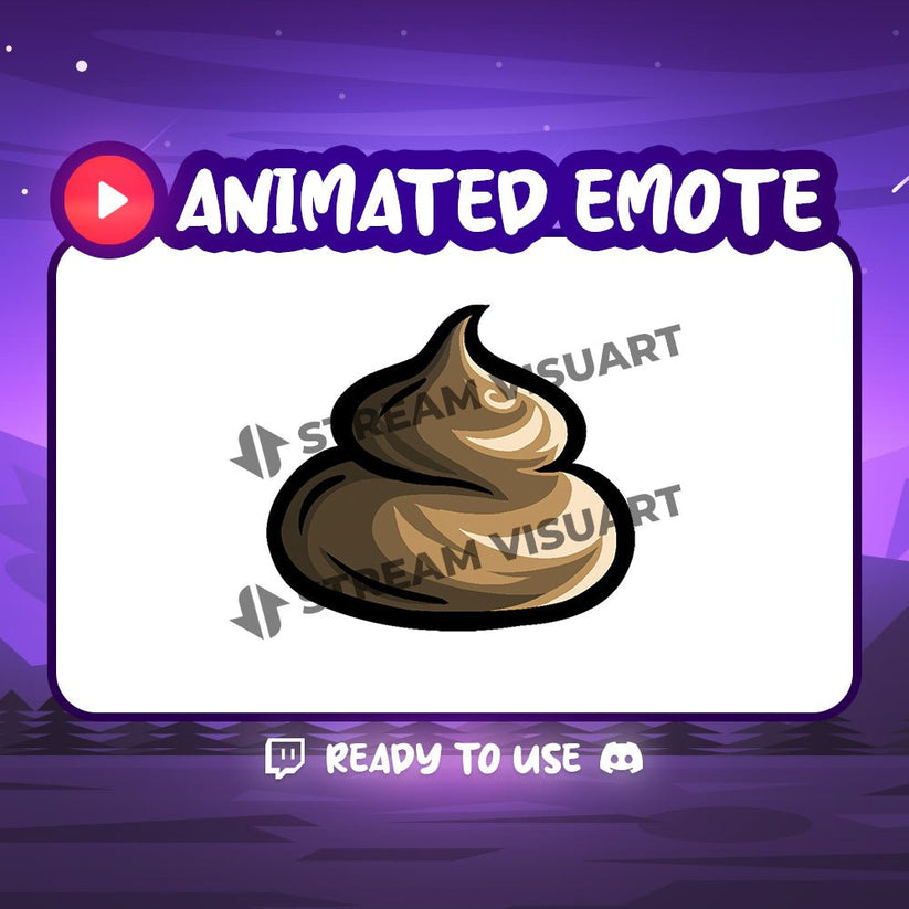 Hilarious Poop Animated Emote for Livestreams - StreamersVisuals