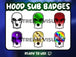 Cagoule Gangster Badges Twitch 6-Pack - StreamVisuArt