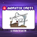 Angry White Cat Animated Emote - StreamersVisuals