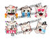 Chat Kawaii Emotes 6-Pack (4 couleurs) - StreamVisuArt