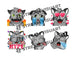 Chat Kawaii Emotes 6-Pack (4 couleurs) - StreamVisuArt
