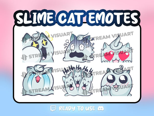 Chat Slime Emotes 6-Pack - StreamVisuArt