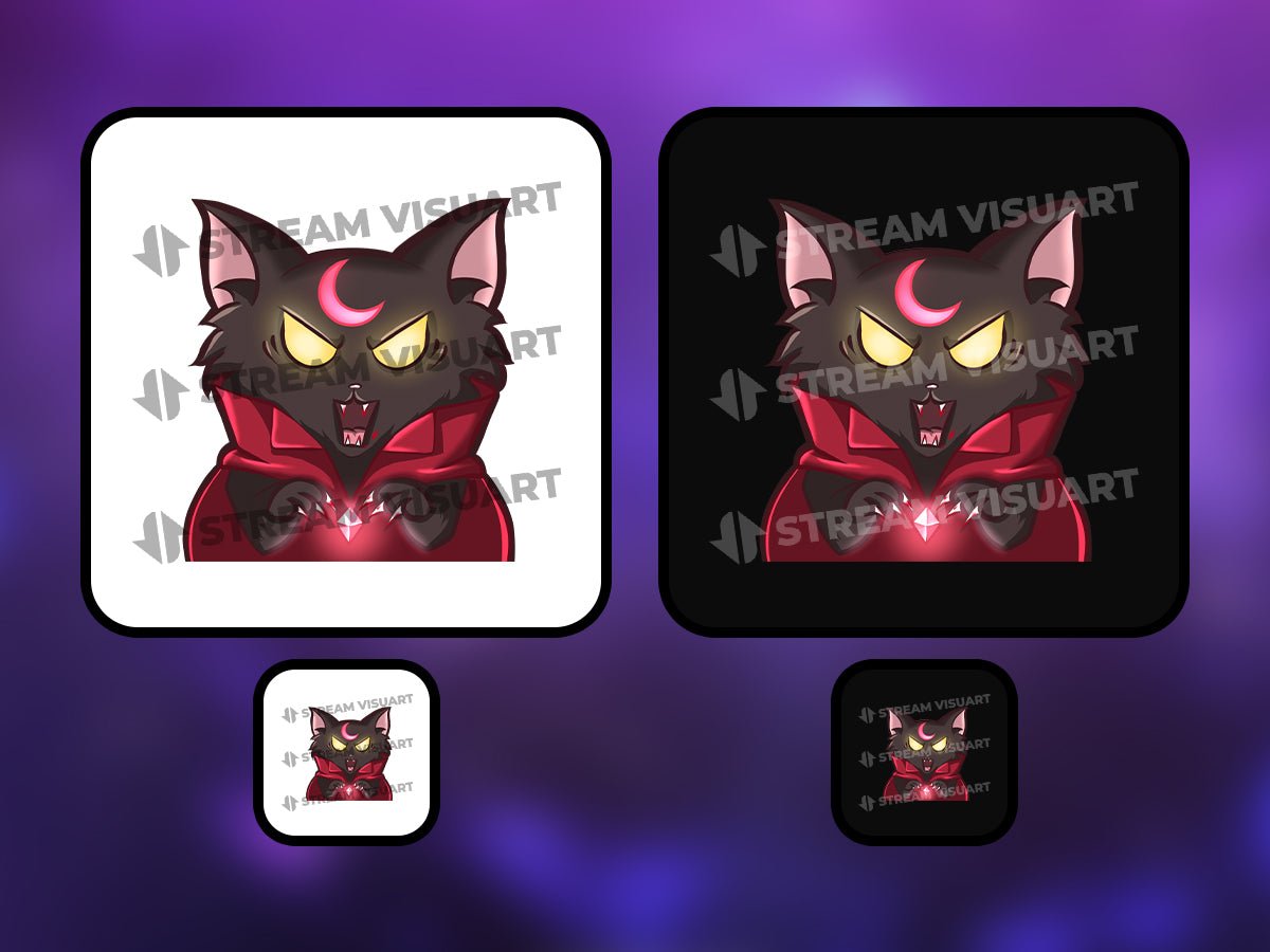 Chats Vampire Halloween Emotes 2-Pack - StreamVisuArt