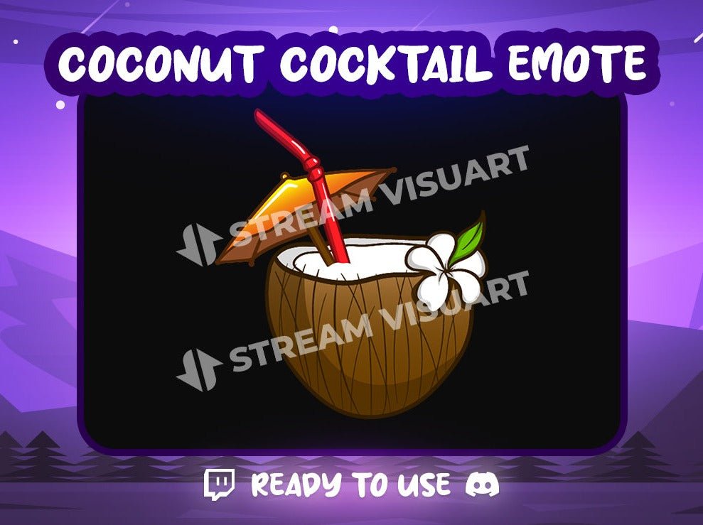 Cocktail Coco Emote - StreamVisuArt