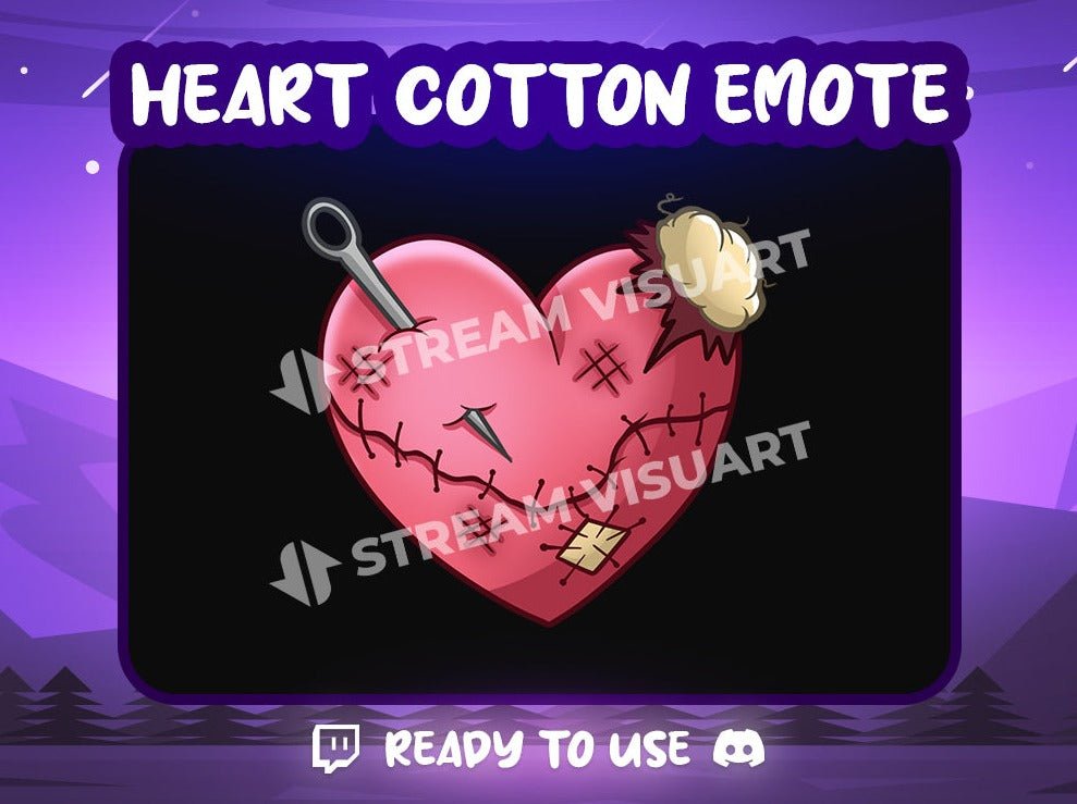 Cœur en coton Emote - StreamVisuArt