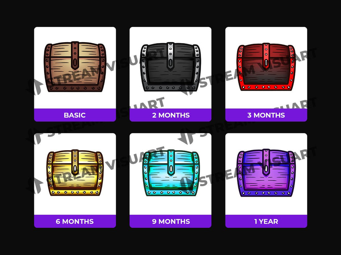 Coffre Badges Twitch 6-Pack - StreamVisuArt