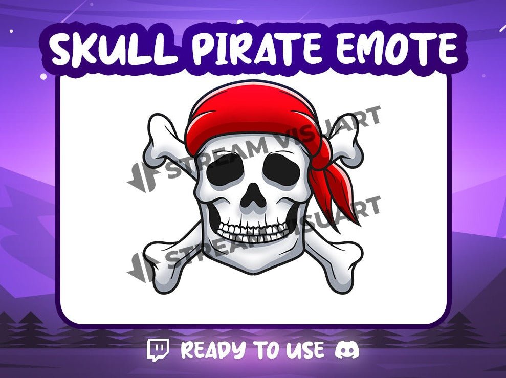 Crâne de Pirate Emote - StreamVisuArt