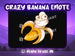 Crazy Banana Emote Twitch Discord Youtube Subscriber Funny Chibi Kawaii Fruit Emoji for Stream Gaming Digital - StreamVisuArt