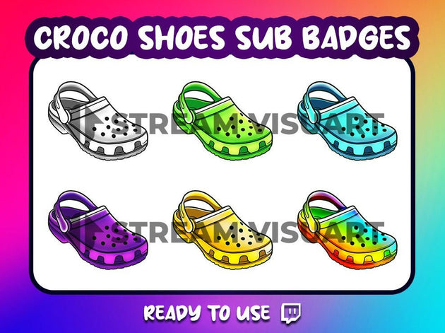 Croco Shoes Badges Twitch 6-Pack - StreamVisuArt