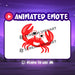 Danse Crabe Emote Animé - StreamVisuArt