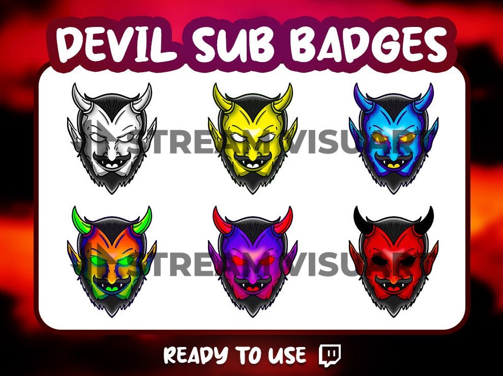 Diable Badges Twitch 6-Pack - StreamVisuArt