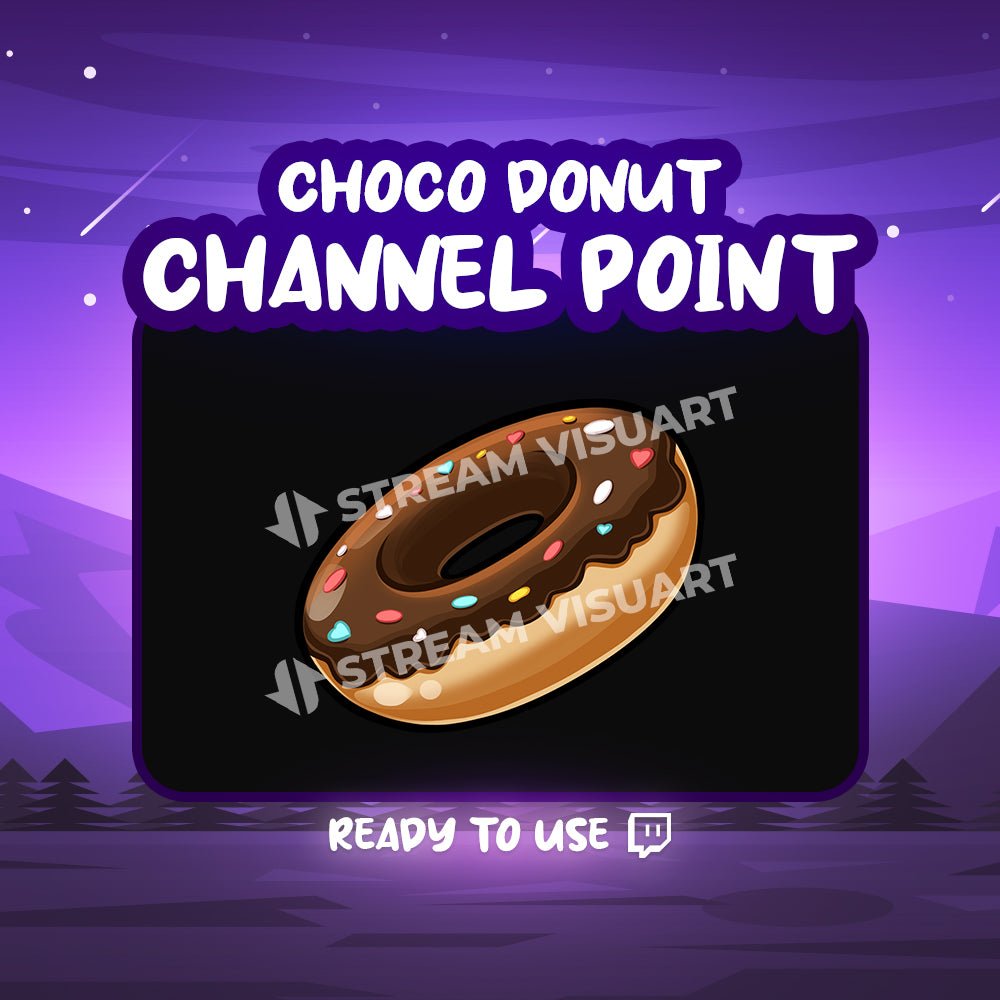 Donut Chocolat Point de chaîne Twitch - StreamVisuArt