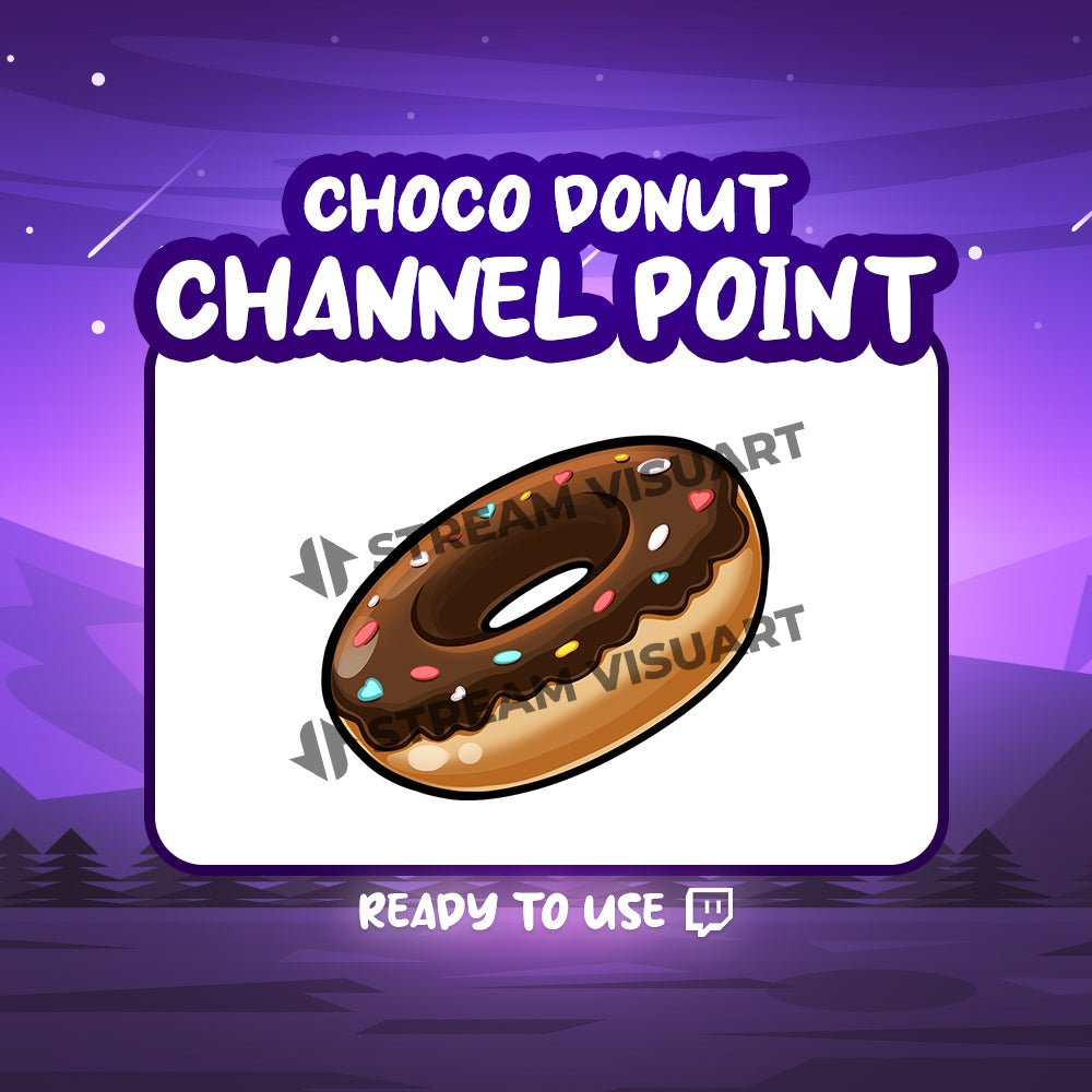 Donut Chocolat Point de chaîne Twitch - StreamVisuArt