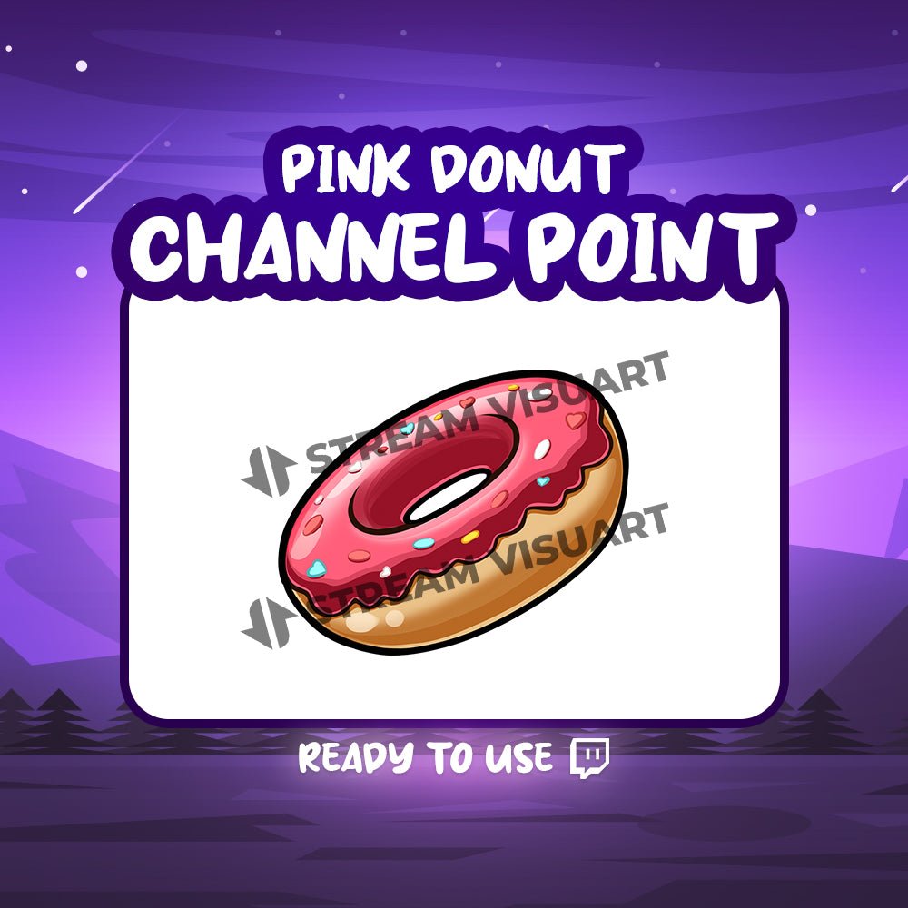 Donut Rose Point de chaîne Twitch - StreamVisuArt