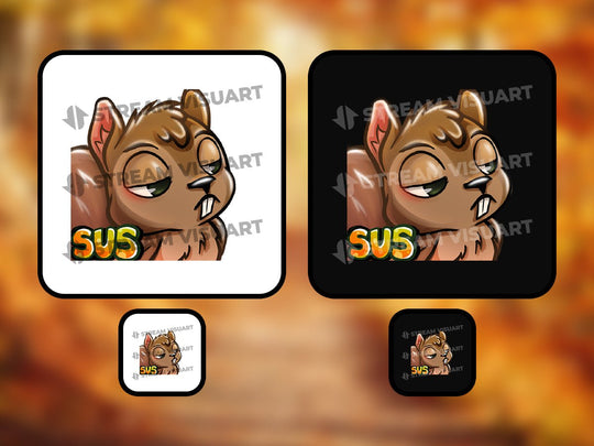 Écureuil Emotes 6-Pack - StreamVisuArt