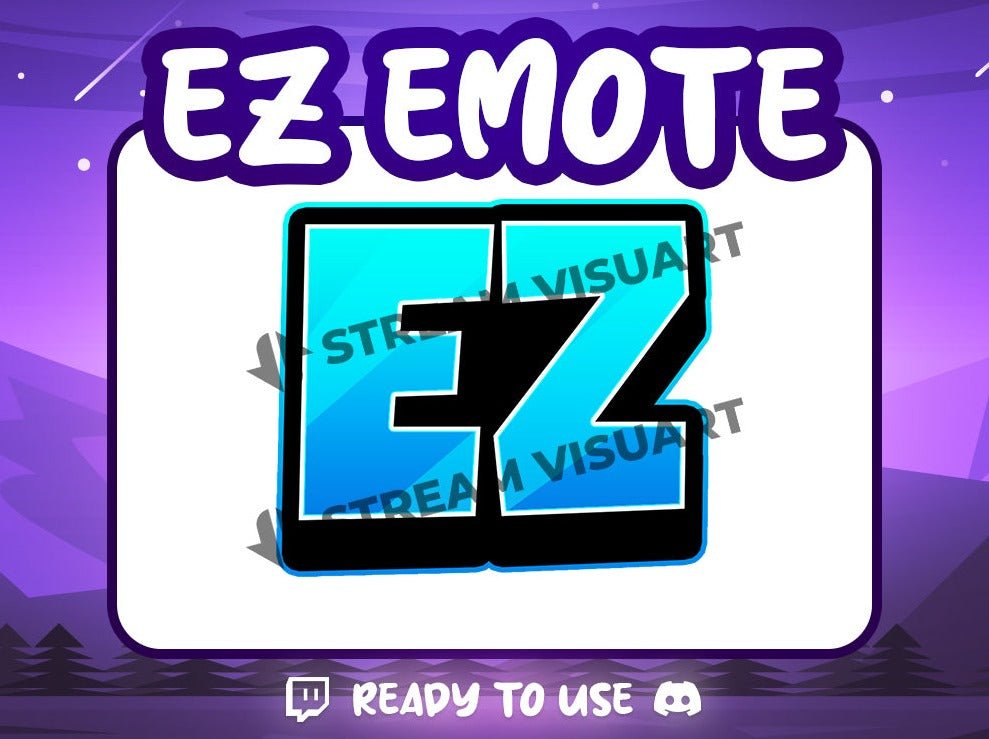 EZ Bleu Emote - StreamVisuArt
