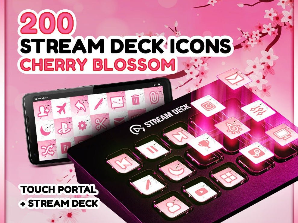 Fleur de Cerisier - 200 Icônes de Stream Deck - StreamVisuArt