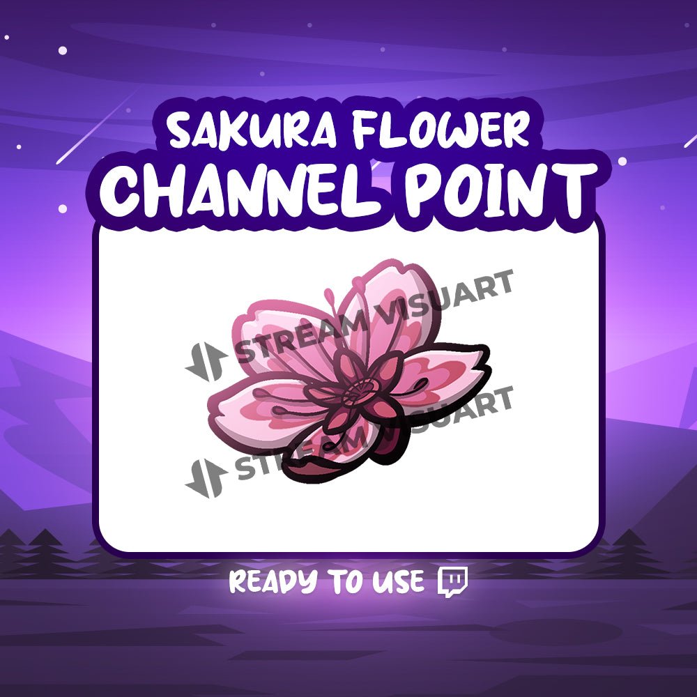Fleur de Cerisier Point de chaîne Twitch - StreamVisuArt