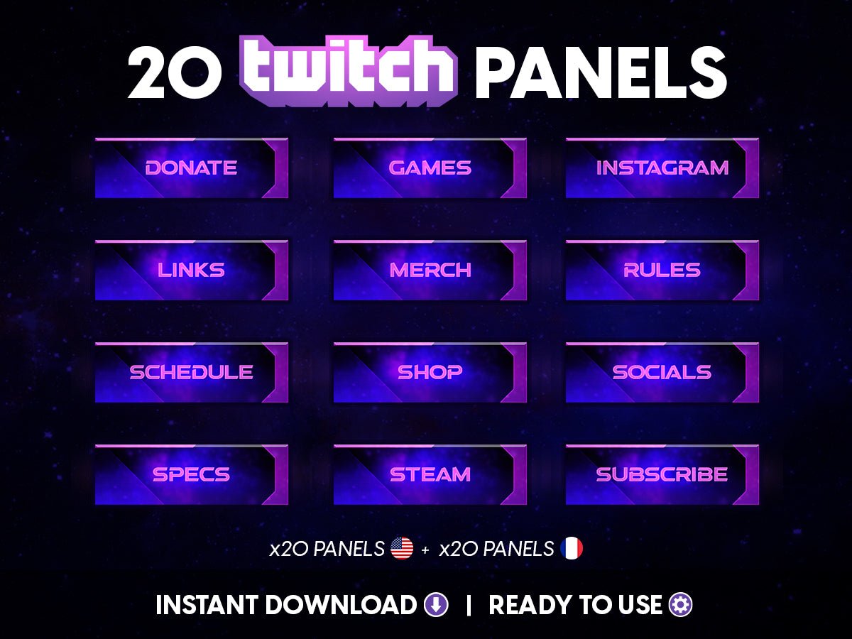 Galaxy Twitch Panels for Enhanced Streaming - StreamersVisuals