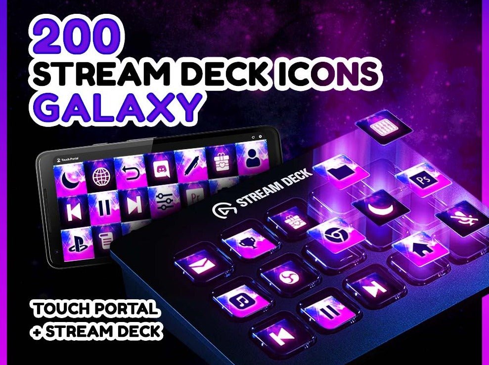Galaxy - 200 Icônes de Stream Deck - StreamVisuArt