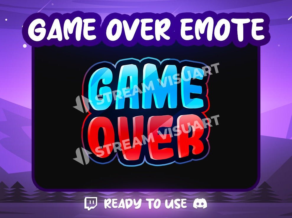 Game Over Emote - StreamVisuArt