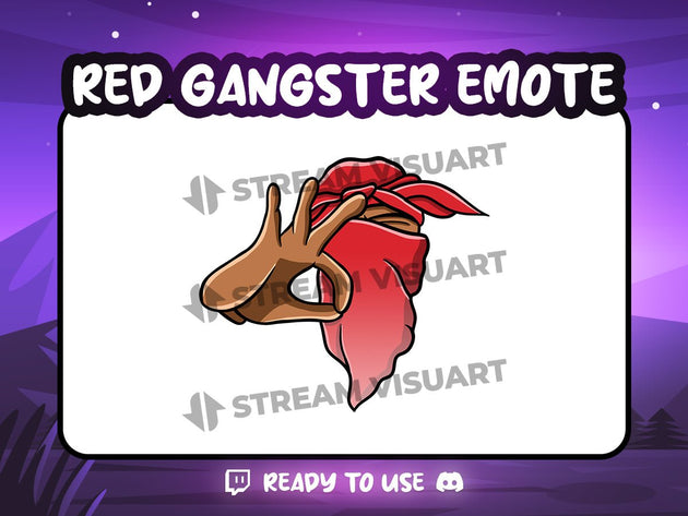 Gangster Rouge Emote GRATUIT - StreamVisuArt