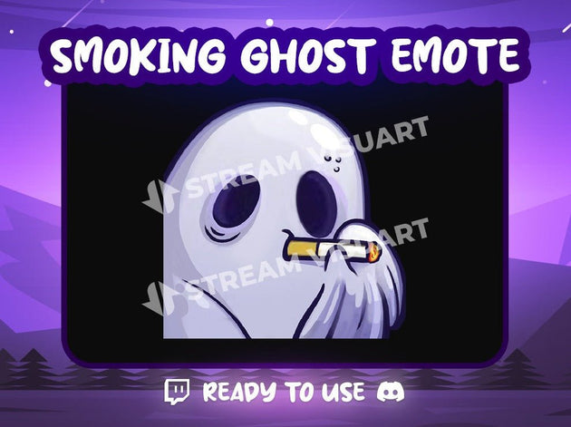 Ghost Smoking Emote - StreamVisuArt